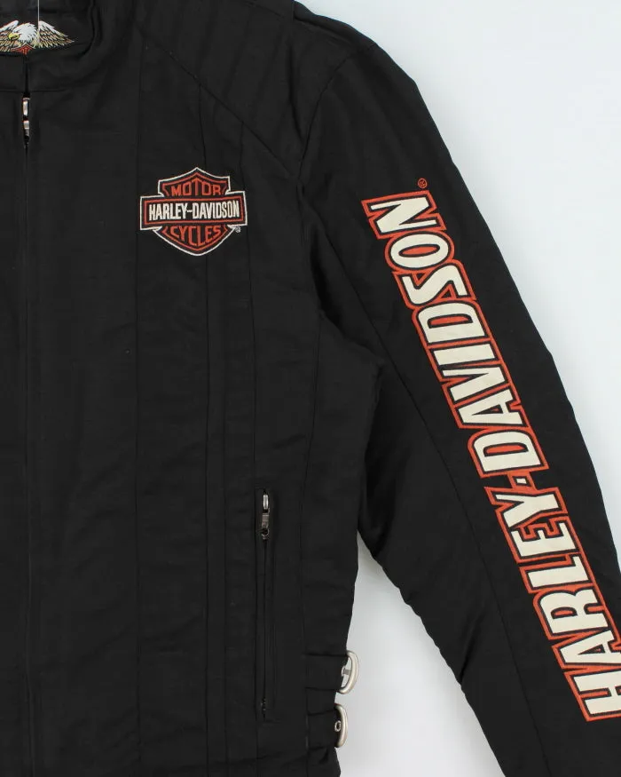 Vintage '05 Y2K Harley Davidson Quilted Lined Shell Canvas Embroidered Cafe Racer Moto Jacket - M sold by Rokit product image thumbnail 3