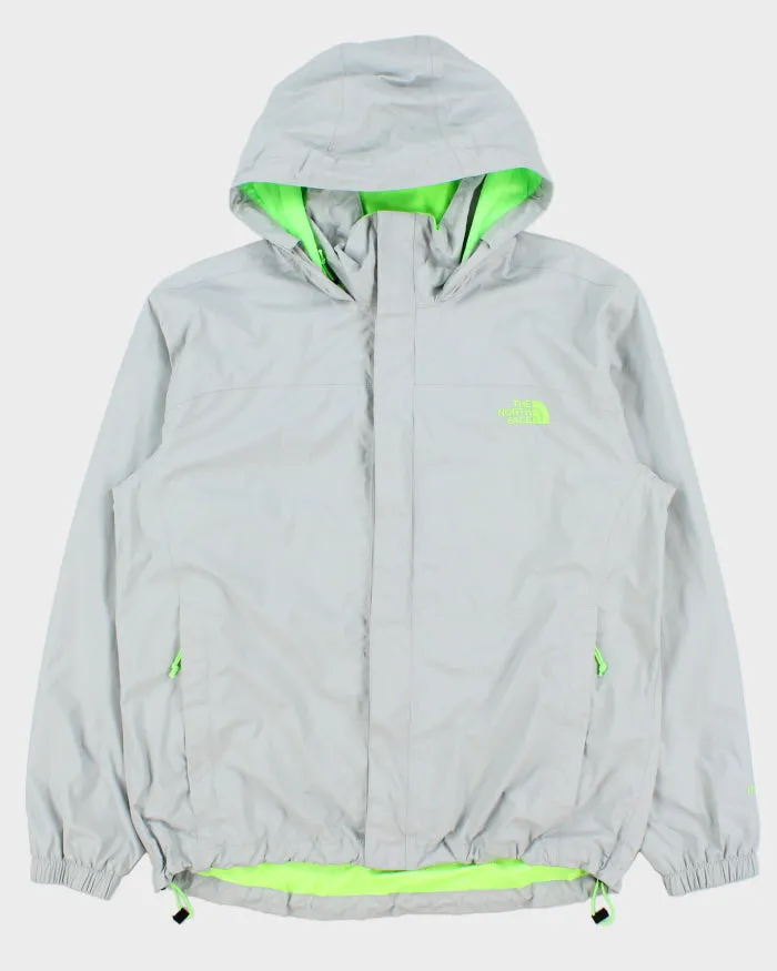 Vintage The North Face Grey/Volt Green Hyvent Shell Hooded Waterproof Jacket - M sold by Rokit