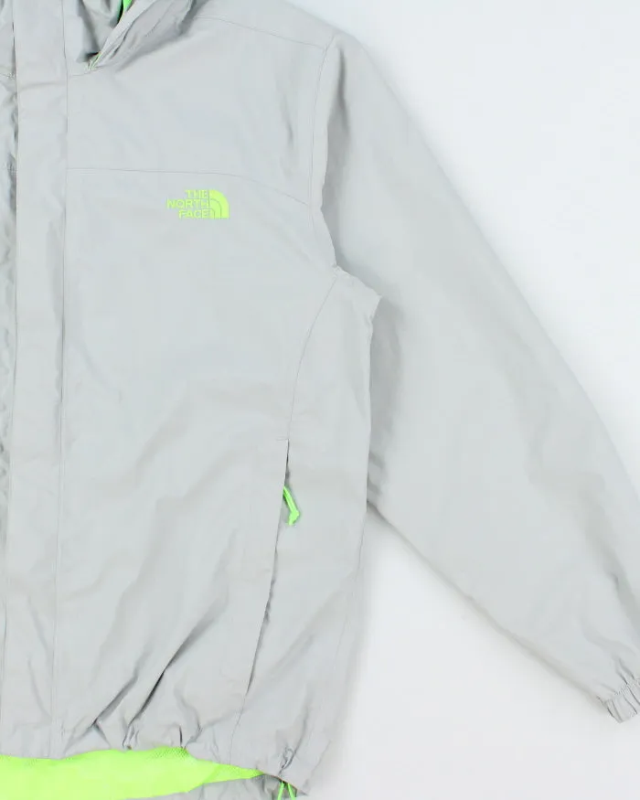 Vintage The North Face Grey/Volt Green Hyvent Shell Hooded Waterproof Jacket - M sold by Rokit product image thumbnail 3