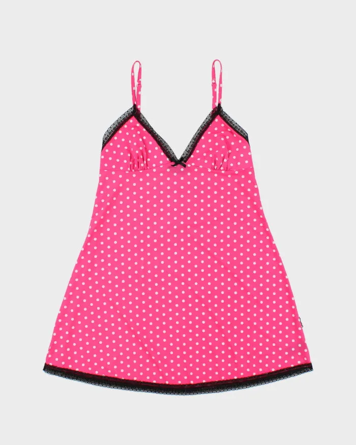 Vintage Y2k 2000s La Senza Polka Dot Slinky Slip Dress - S sold by Rokit