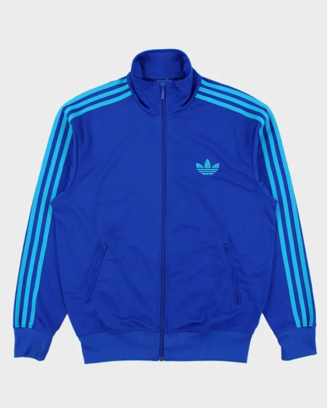 Vintage Adidas Originals Royal Blue Embroidered Firebird Track Jacket - M made by Adidas