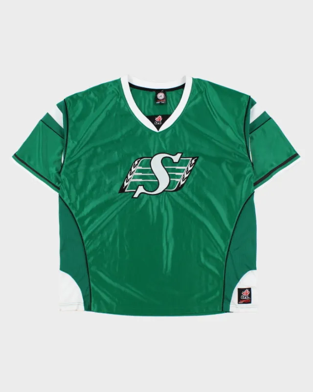 Vintage 1998 Sogo Saskatchewan Roughriders Embroidered CFL Home Jersey - XL made by Rokit
