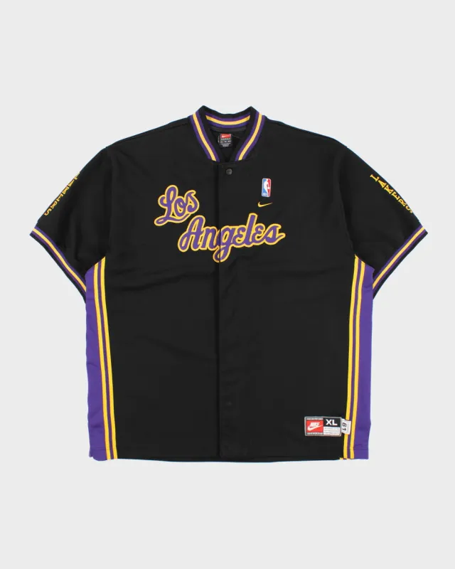 Vintage 2003 Y2K Nike Team Los Angeles Lakers '1961 Rewind Heavyweight Snap Button Warm-Up Jersey - XL made by Nike