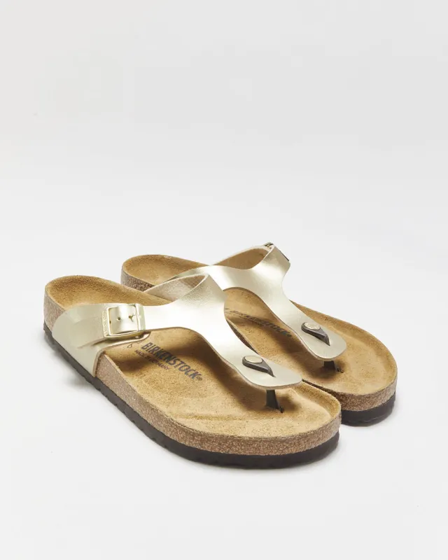 Birkenstock Gizeh Metallic Gold Sandals - UK8 made by Rokit