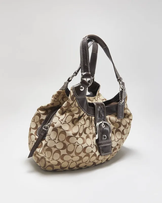 Vintage Y2K 2000s Coach Soho Lynn Signature Hobo Handbag made by Coach