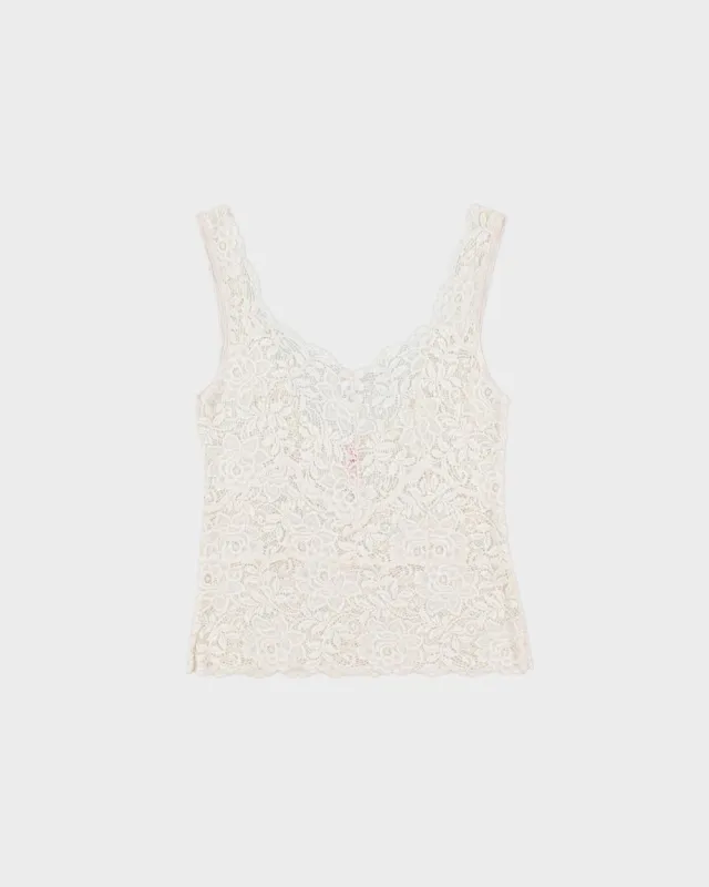Vintage 1990s Beldona Lace Cami Top - M made by Rokit