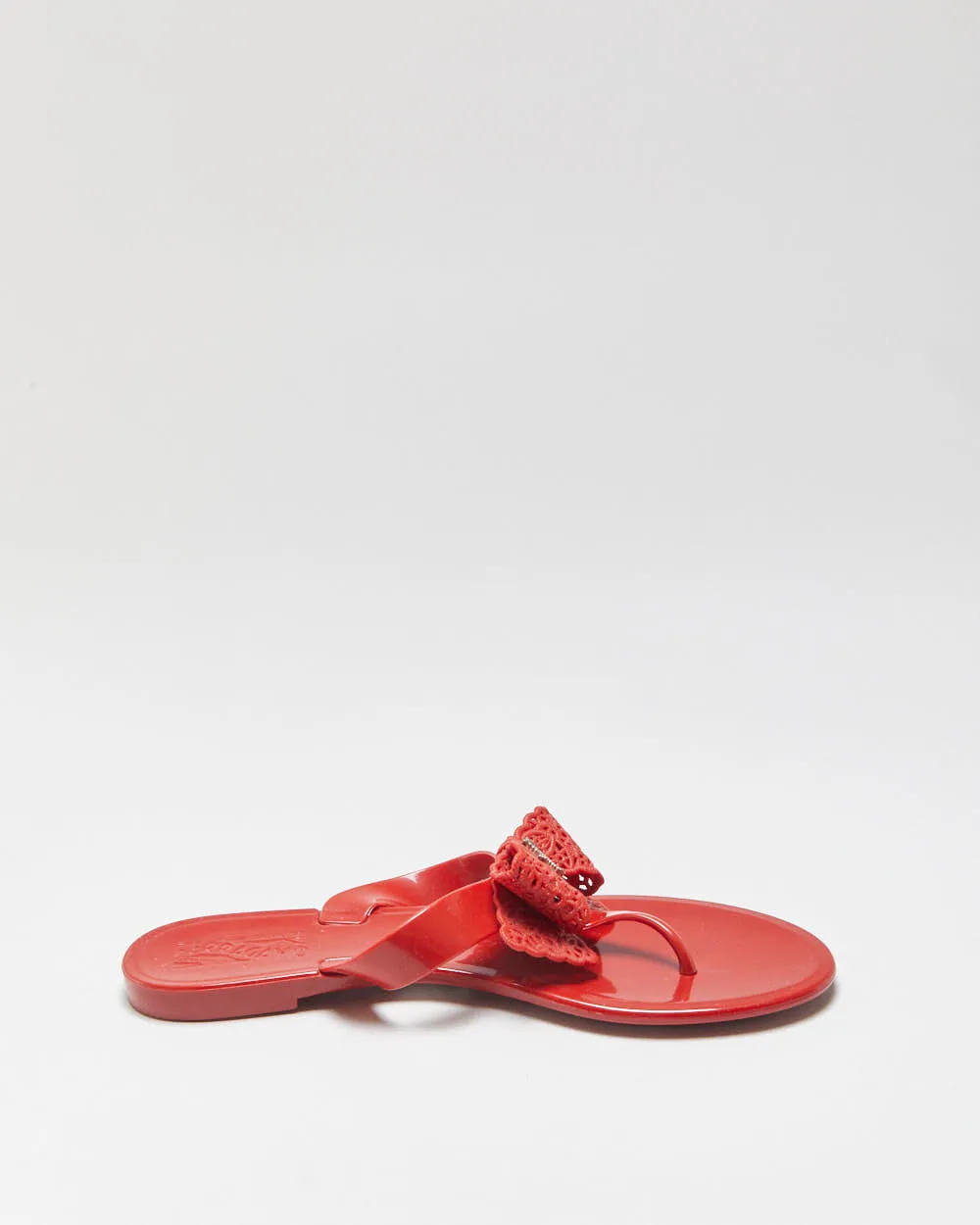 Salvatore Ferragamo Rubber Jelly Bow Flip Flop Sandals - UK6 sold by Rokit product image thumbnail 2