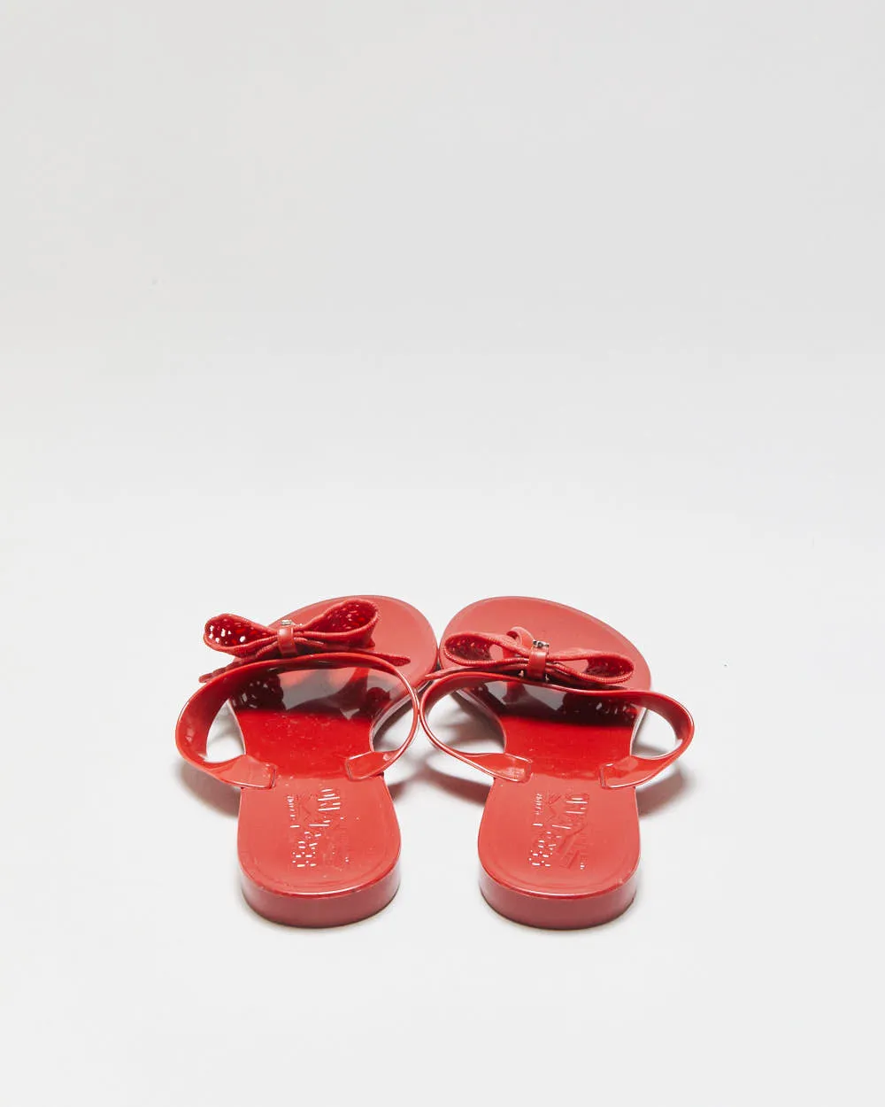 Salvatore Ferragamo Rubber Jelly Bow Flip Flop Sandals - UK6 sold by Rokit product image thumbnail 4