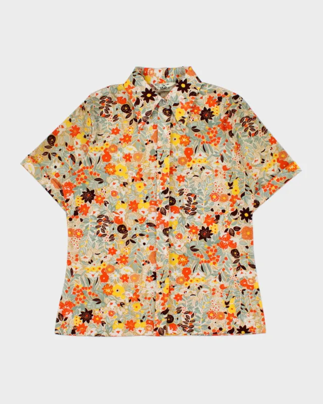 Vintage 1970s Sears 'The Comfort Shirt' Floral Blouse - L made by Rokit
