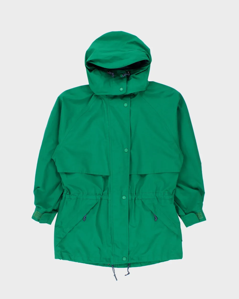 Vintage 1990s Eddie Bauer Synched Waist Hooded Waterproof Anorak Jacket - M sold by Rokit