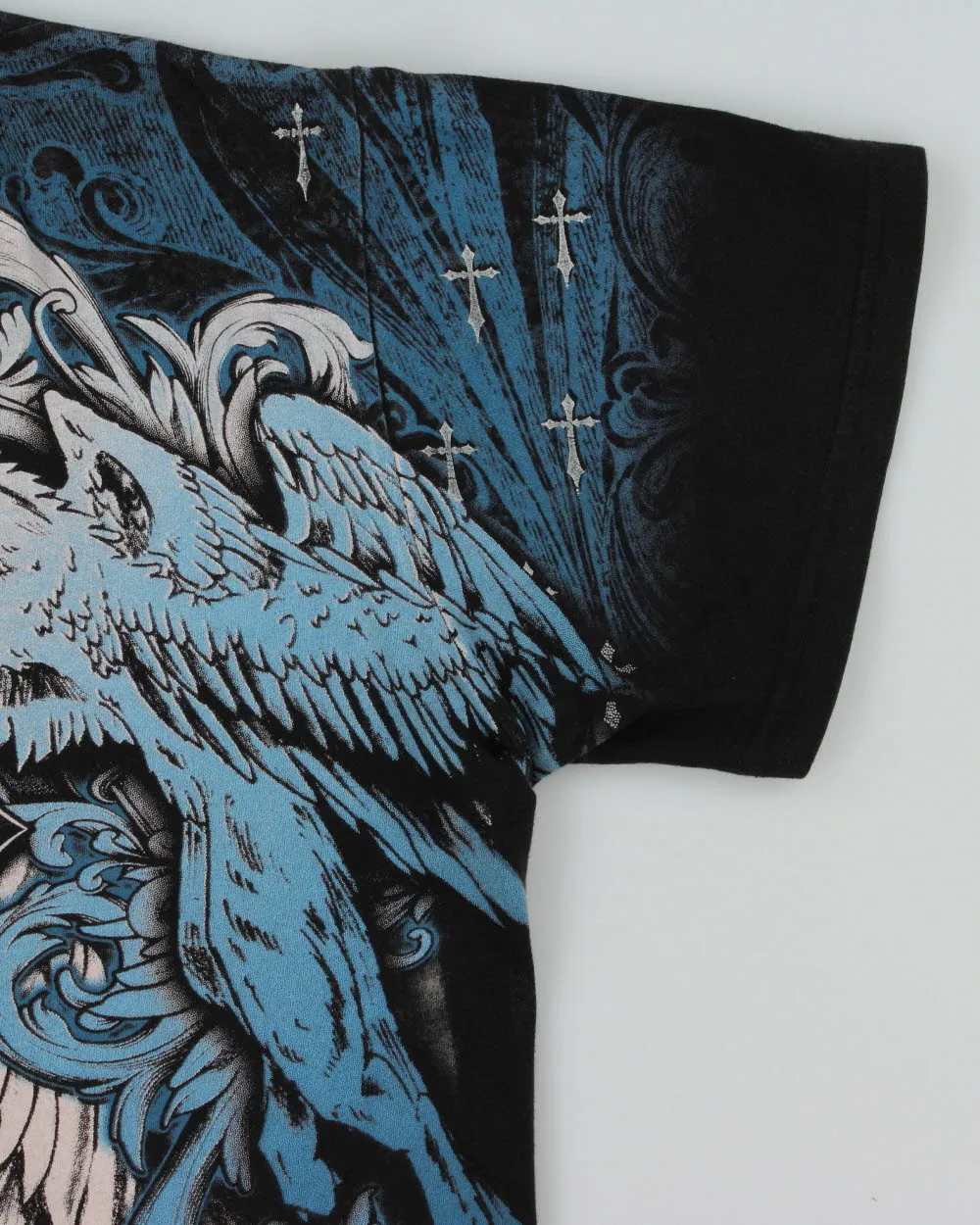 Vintage Y2K 00's Xzavier Patron Saint Gothic Made In USA Crewneck T-Shirt - XXL sold by Rokit product image thumbnail 5