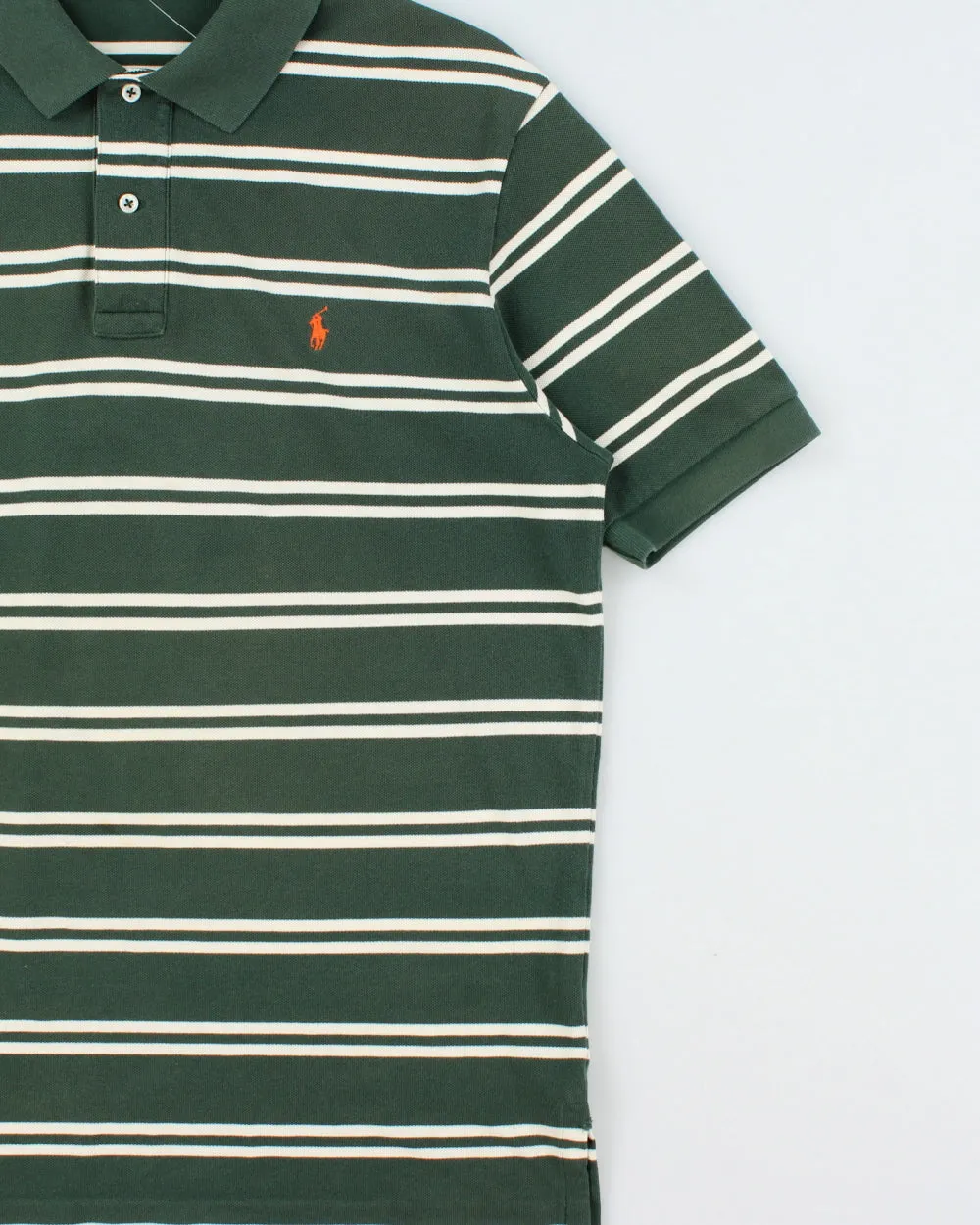 Vintage 1990s Polo Ralph Lauren Striped Polo Shirt - L sold by Rokit product image thumbnail 3