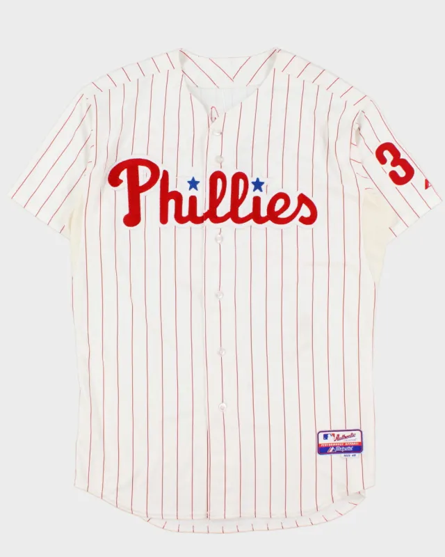 Vintage 2010-12 Majestic Philadelphia Phillies Roy Hallaway #34 MLB Authentic Collection Cool Base Stitched Home Jersey - XL made by Rokit
