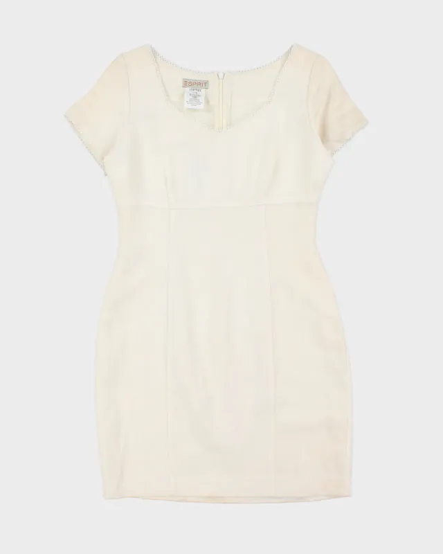 Vintage Esprit Linen Blend Lace Edge Dress - M made by Rokit