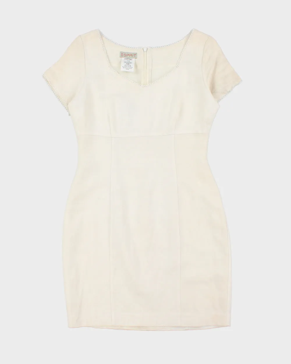 Vintage Esprit Linen Blend Lace Edge Dress - M sold by Rokit