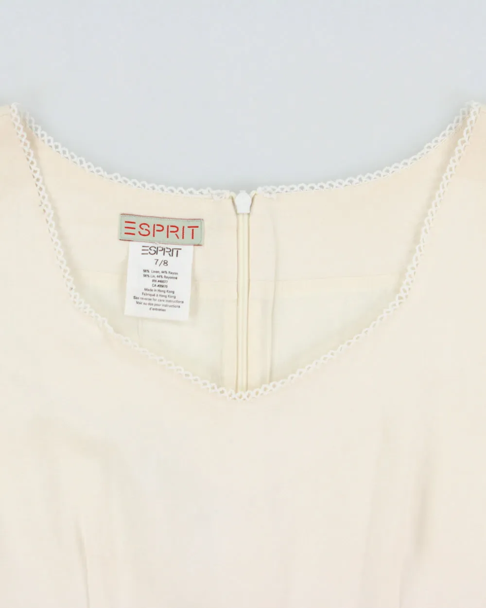 Vintage Esprit Linen Blend Lace Edge Dress - M sold by Rokit product image thumbnail 5