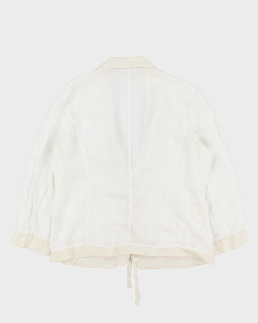 Vintage Y2K 2000s Pure DKNY Silk Trim Linen Jacket - L sold by Rokit product image thumbnail 2