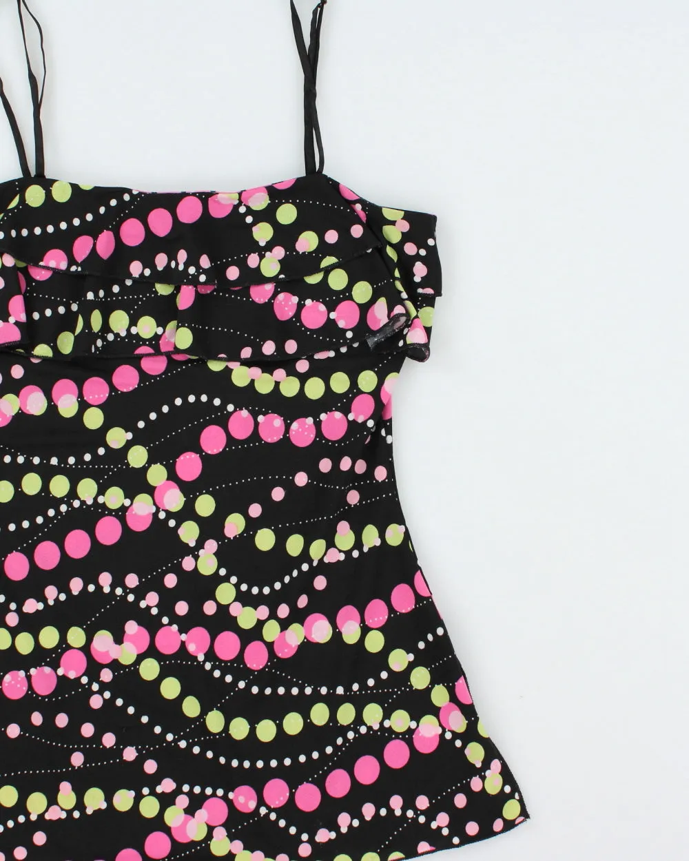 Vintage Y2K 2000s Moa Moa Spotty Ruffle Cami Top - M sold by Rokit product image thumbnail 3