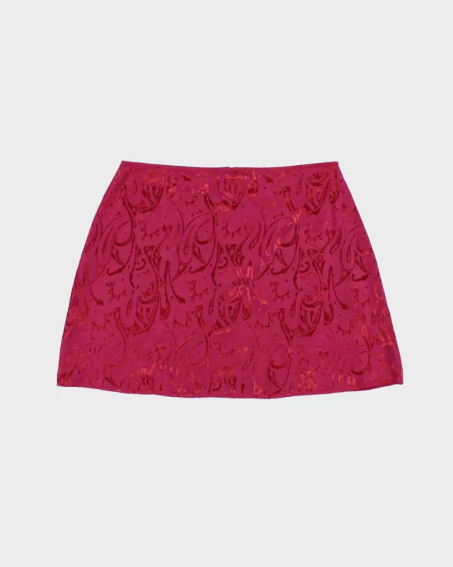 Vintage 1990s La Belle Paisley Pattern Mini Skirt - S made by Rokit