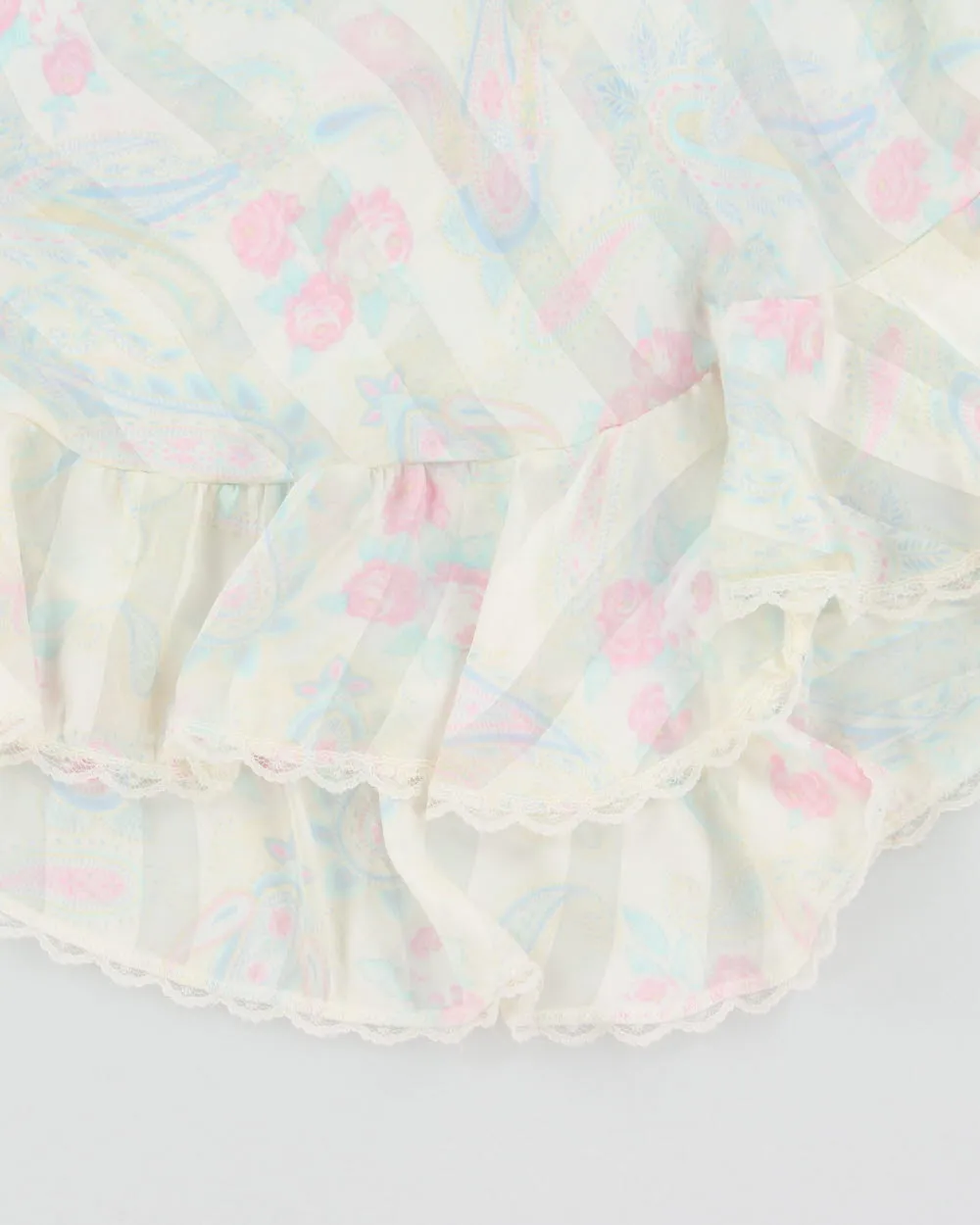 Vintage 1980s Silk & Satin Sheer Paisley Pattern Slip Dress -M sold by Rokit product image thumbnail 4