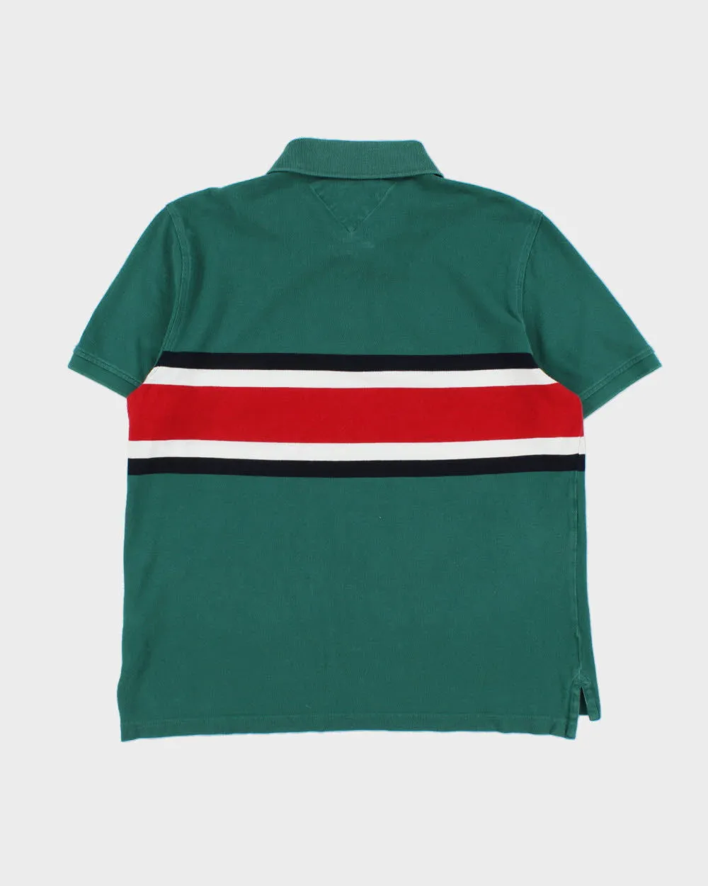 Vintage Tommy Hilfiger Striped Custom Fit Short Sleeve Polo-Shirt - L sold by Rokit product image thumbnail 2
