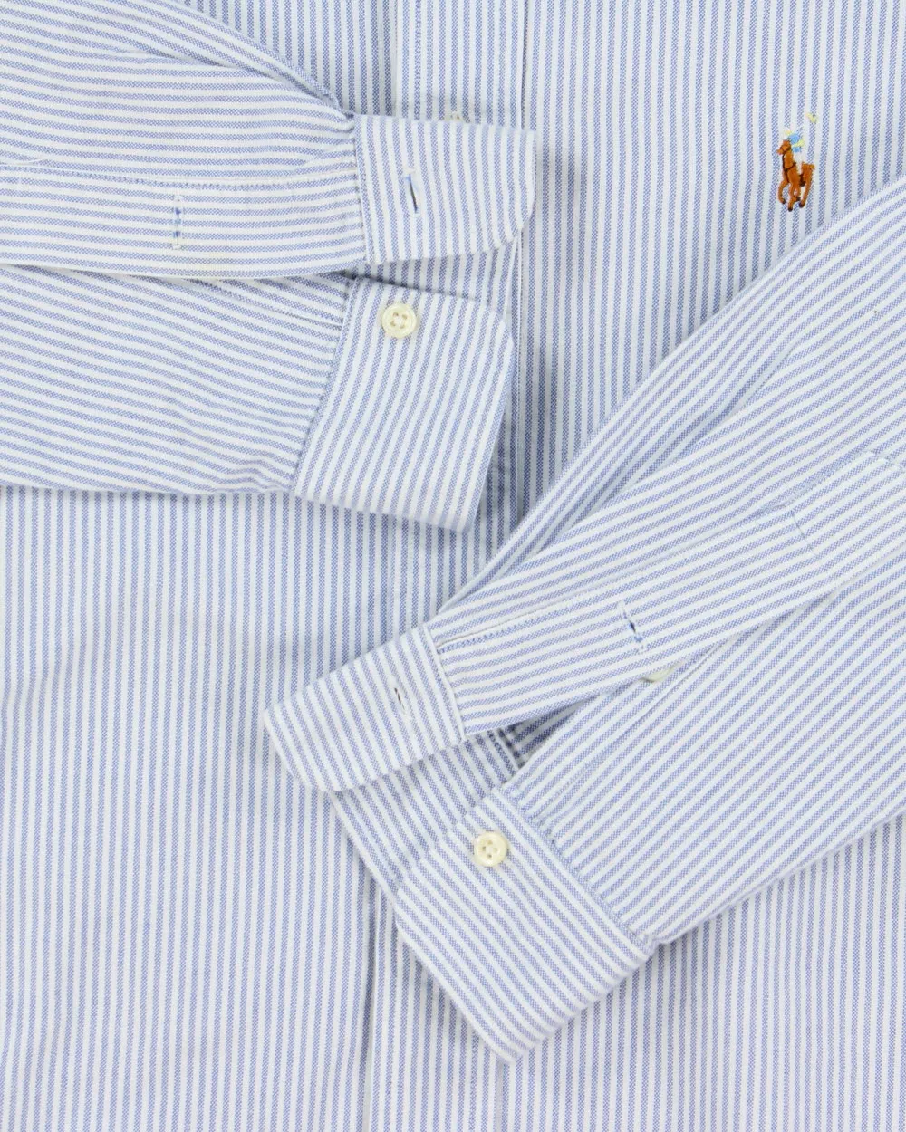 Vintage 1990s Polo Ralph Lauren Striped Made In Canada Long Sleeve Oxford Shirt - L sold by Rokit product image thumbnail 5