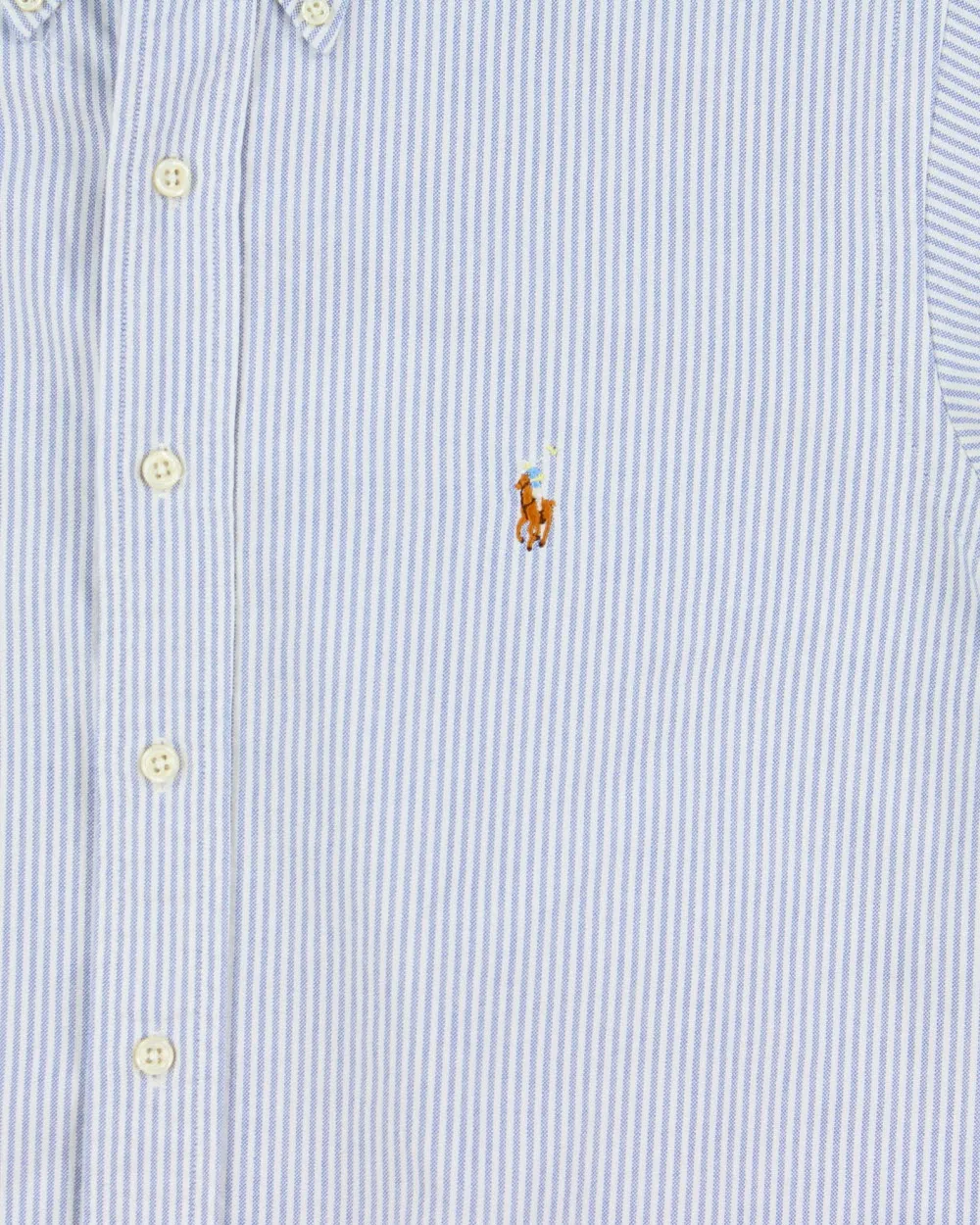 Vintage 1990s Polo Ralph Lauren Striped Made In Canada Long Sleeve Oxford Shirt - L sold by Rokit product image thumbnail 4