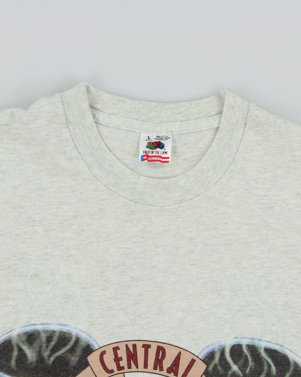 Vintage 1995 Warner Bros. F.R.I.E.N.D.S Central Perk TV Promo Marl Grey Heavyweight Single Stitch Made In USA Crewneck T-Shirt - M sold by Rokit product image thumbnail 3