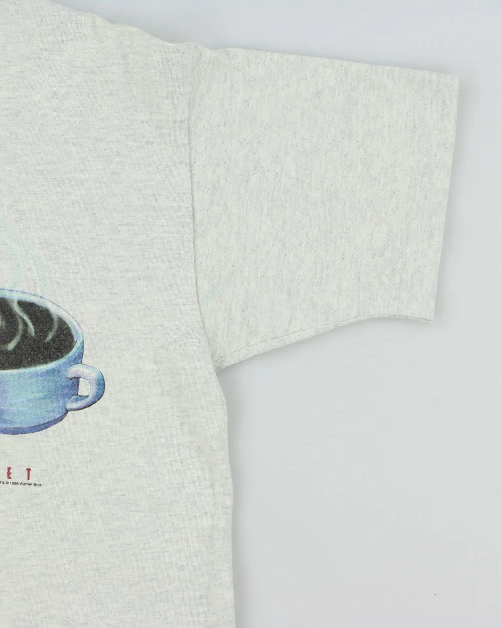 Vintage 1995 Warner Bros. F.R.I.E.N.D.S Central Perk TV Promo Marl Grey Heavyweight Single Stitch Made In USA Crewneck T-Shirt - M sold by Rokit product image thumbnail 5