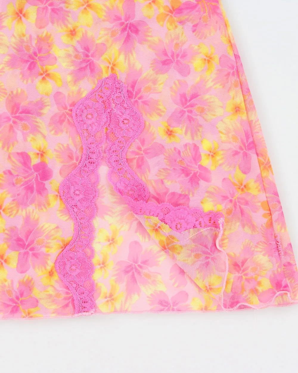 Vintage Y2k 2000s La Senza Floral Mesh Slip Dress - M sold by Rokit product image thumbnail 4