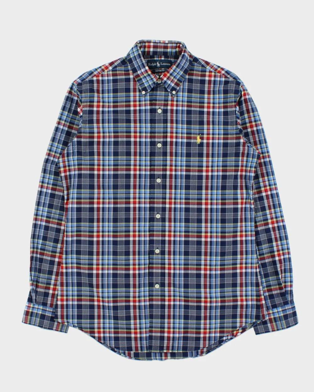 Vintage Y2K 00s Ralph Lauren Tartan Plaid Custom Fit Long Sleeve Shirt - M sold by Rokit