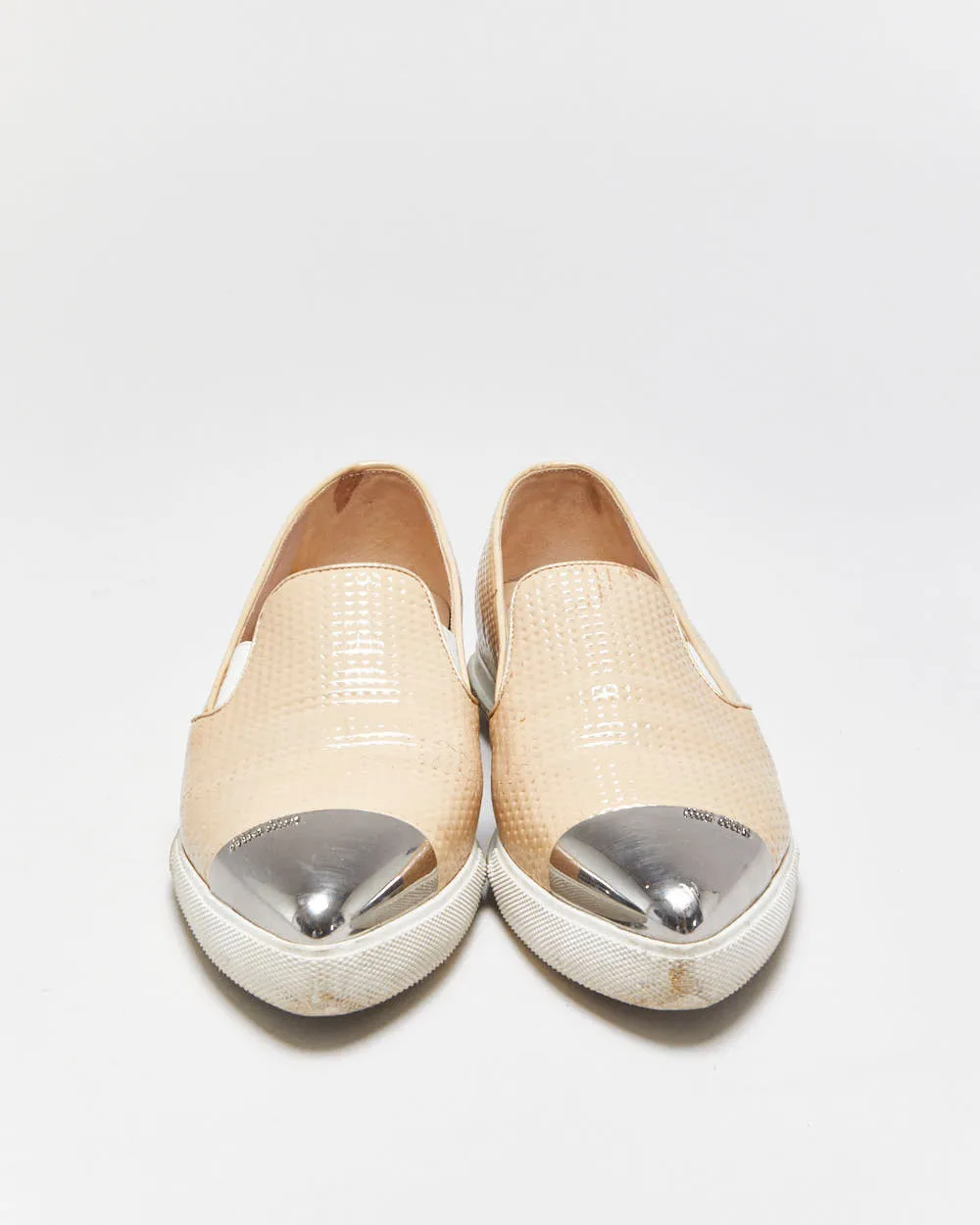 Miu Miu Toe-cap Textured Patent Leather Loafer Slip-on Trainers - UK6 sold by Rokit product image thumbnail 3