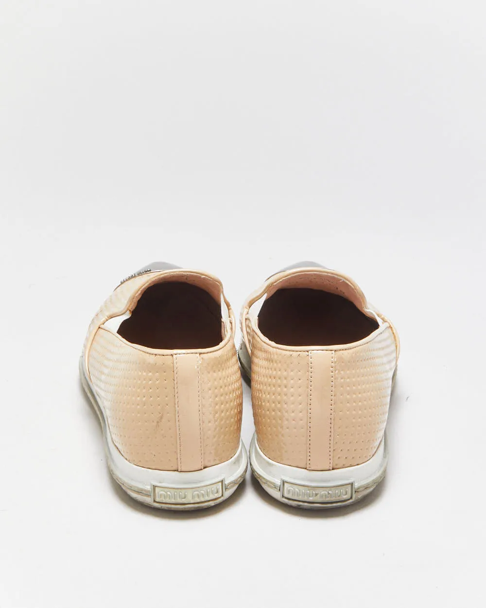 Miu Miu Toe-cap Textured Patent Leather Loafer Slip-on Trainers - UK6 sold by Rokit product image thumbnail 4