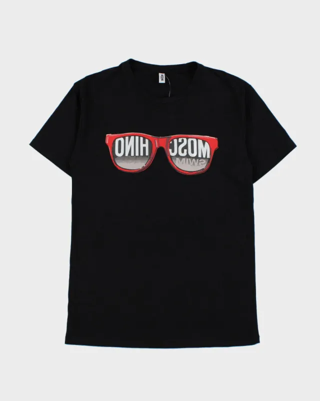 Moschino Swim Black Sunglasses Logo Crewneck T-Shirt - S made by Moschino