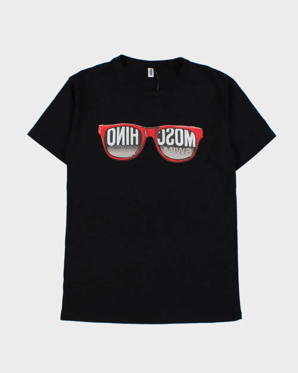 Moschino Swim Black Sunglasses Logo Crewneck T-Shirt - S sold by Rokit