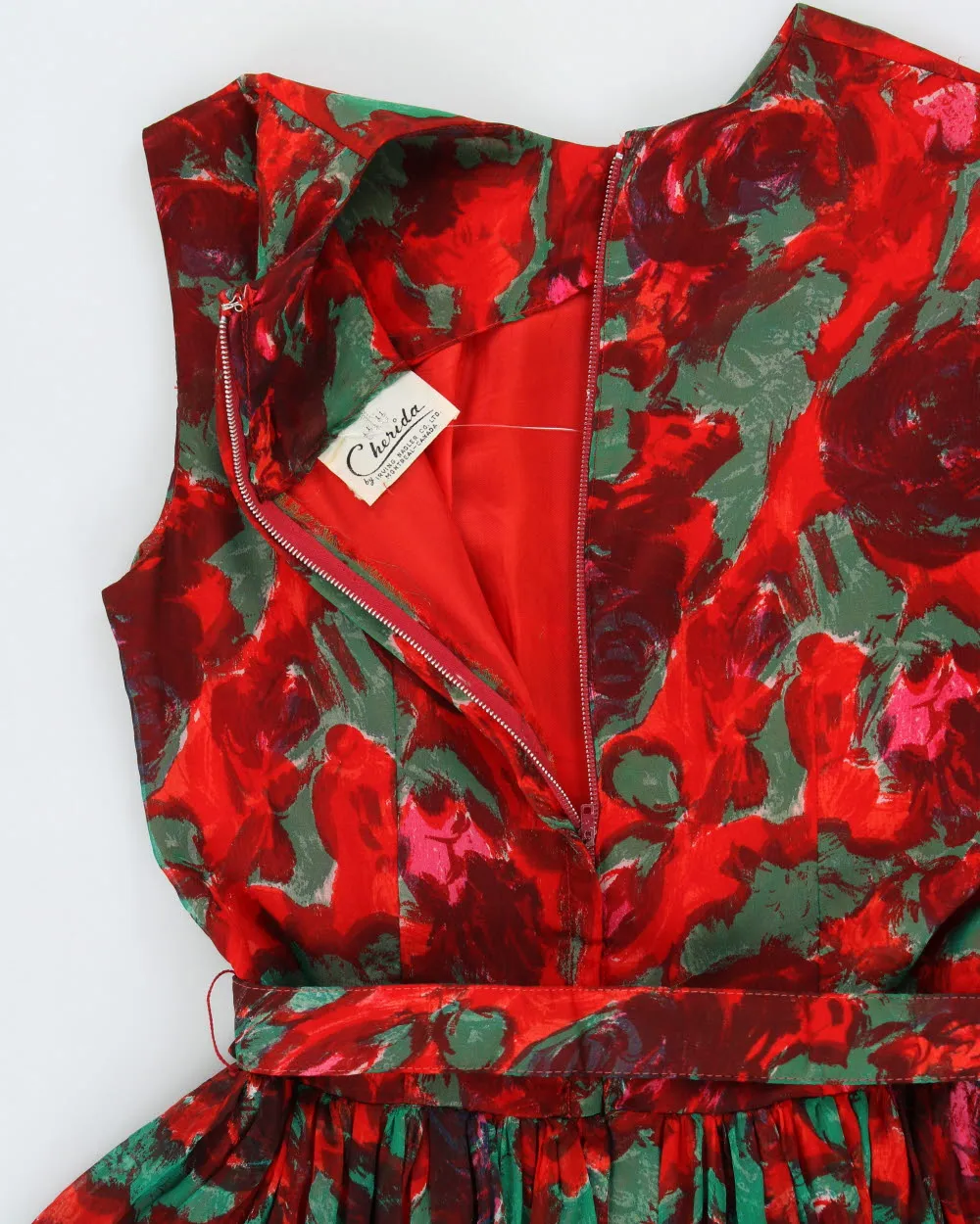 Vintage 1960s Cherida By Irvin Nadler Floral Belted Dress - M sold by Rokit product image thumbnail 5