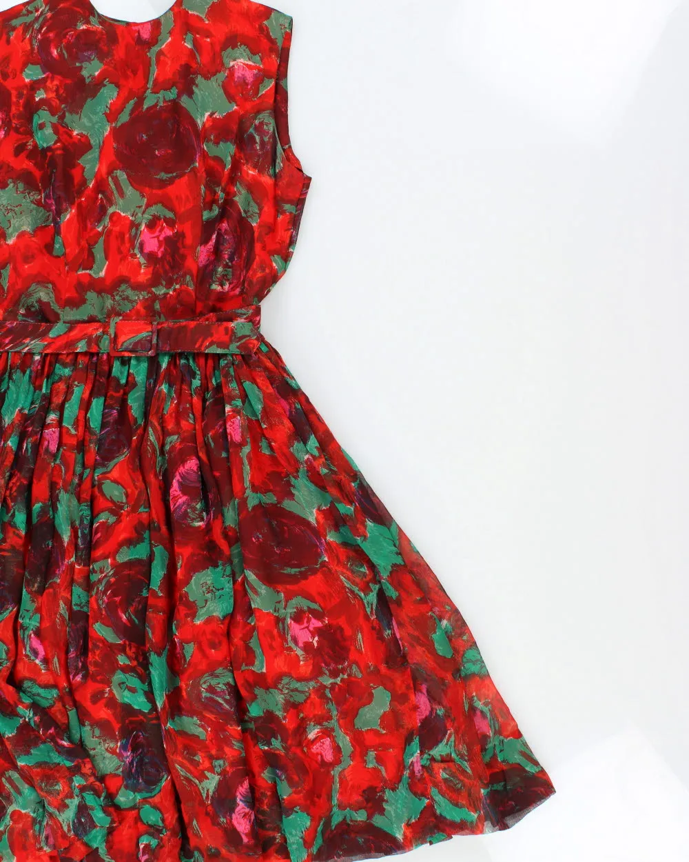 Vintage 1960s Cherida By Irvin Nadler Floral Belted Dress - M sold by Rokit product image thumbnail 3