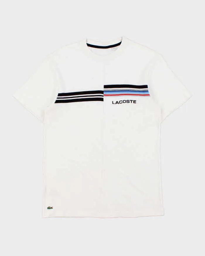 Vintage Lacoste Heavyweight Striped Split Seam Crewneck T-Shirt - M sold by Rokit