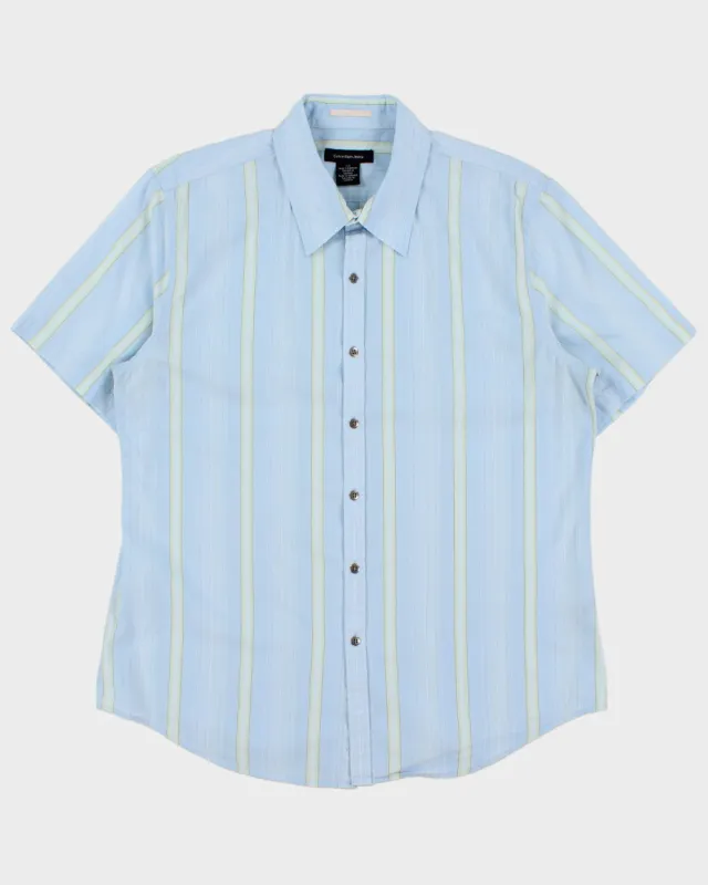 Vintage 2000s Calvin Klein Jeans Striped Short Sleeve Shirt - L made by Calvin Klein