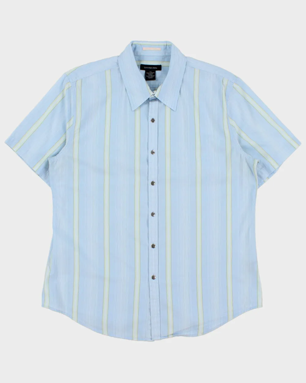 Vintage 2000s Calvin Klein Jeans Striped Short Sleeve Shirt - L sold by Rokit