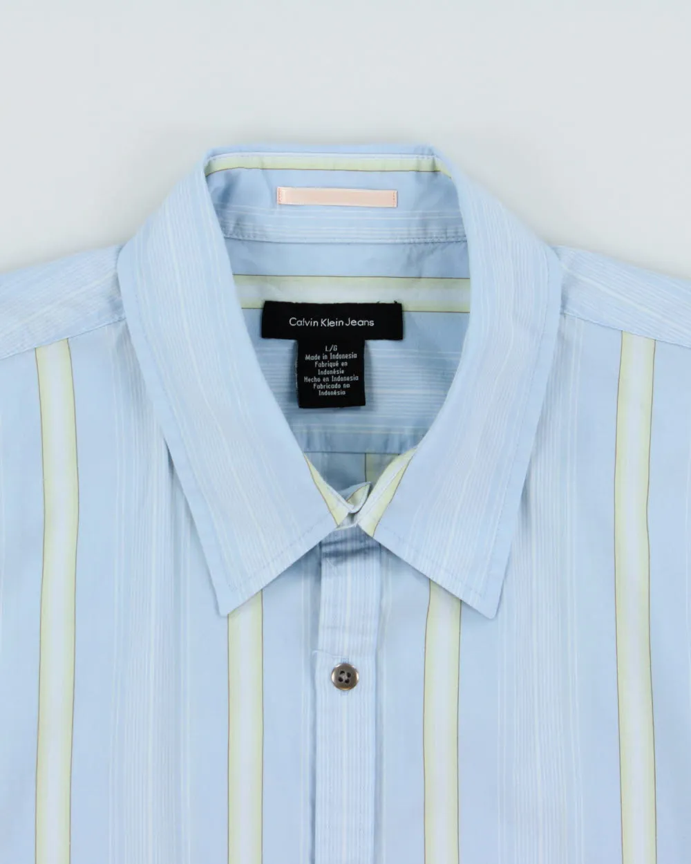 Vintage 2000s Calvin Klein Jeans Striped Short Sleeve Shirt - L sold by Rokit product image thumbnail 5