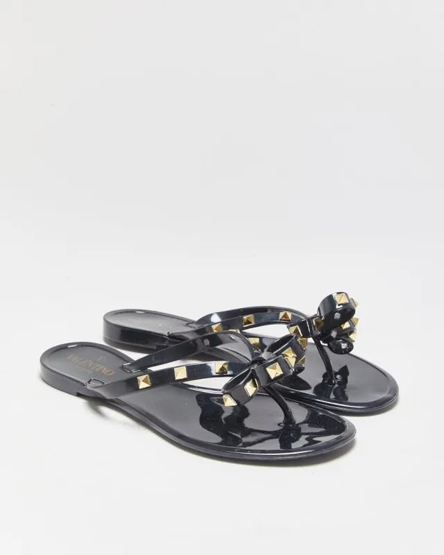 Valentino Garavani Rockstud Rubber Jelly Flipflops - UK6 made by Valentino