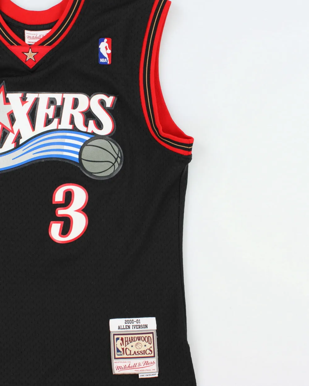 Vintage Mitchell & Ness Hardwood Classics 2000-01 Philadelphia 76ers Allen Iverson NBA Swingman Home Jersey - M sold by Rokit product image thumbnail 3