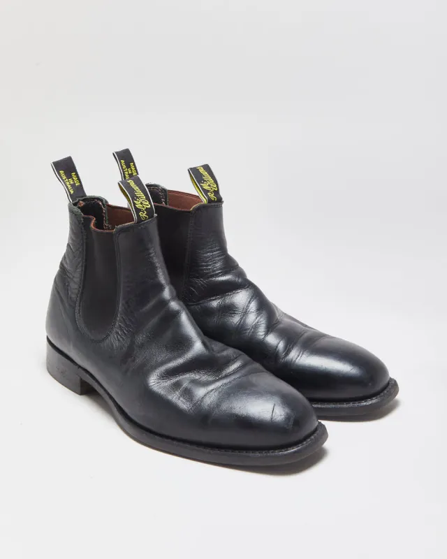 Vintage R.M. Williams Comfort Craftsman Black Leather Chelsea Boots - UK10 made by Rokit