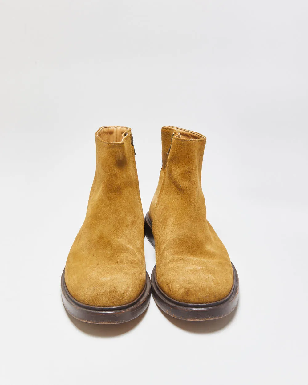 A.P.C Rue Madame Paris Buffalo Tan Suede Zipped Ankle Boots - UK8 sold by Rokit product image thumbnail 3