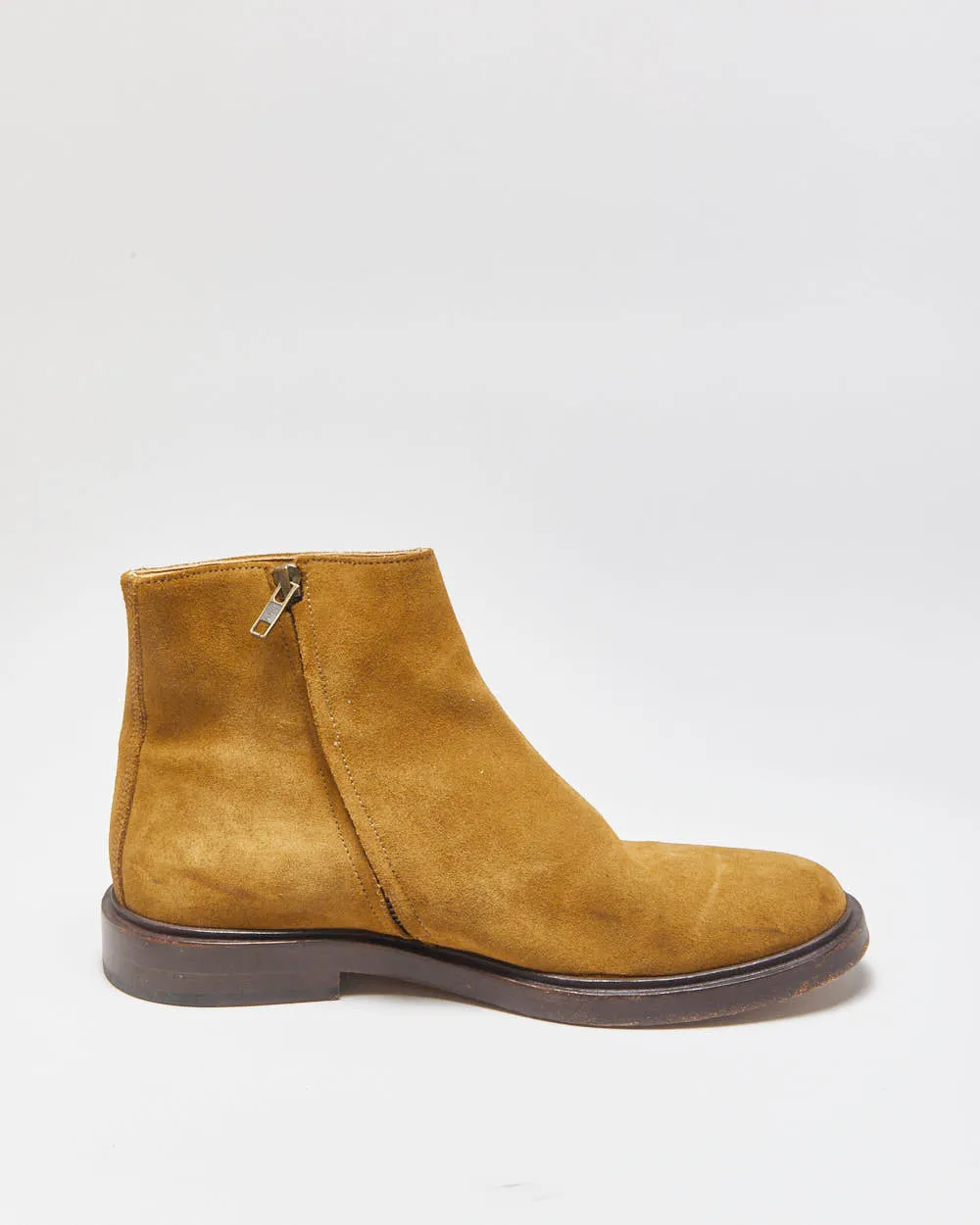 A.P.C Rue Madame Paris Buffalo Tan Suede Zipped Ankle Boots - UK8 sold by Rokit product image thumbnail 2