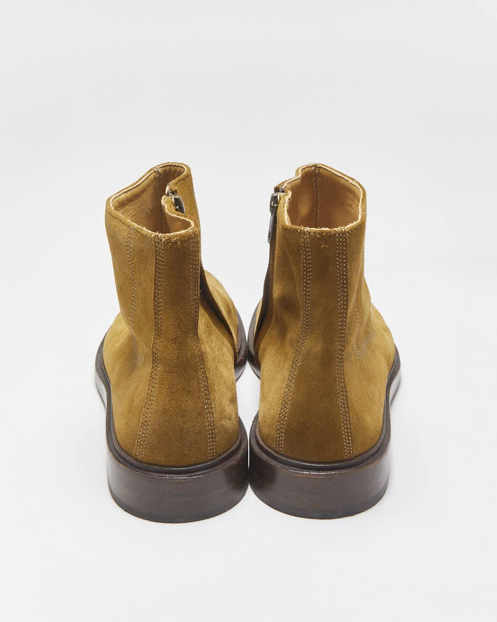 A.P.C Rue Madame Paris Buffalo Tan Suede Zipped Ankle Boots - UK8 sold by Rokit product image thumbnail 4