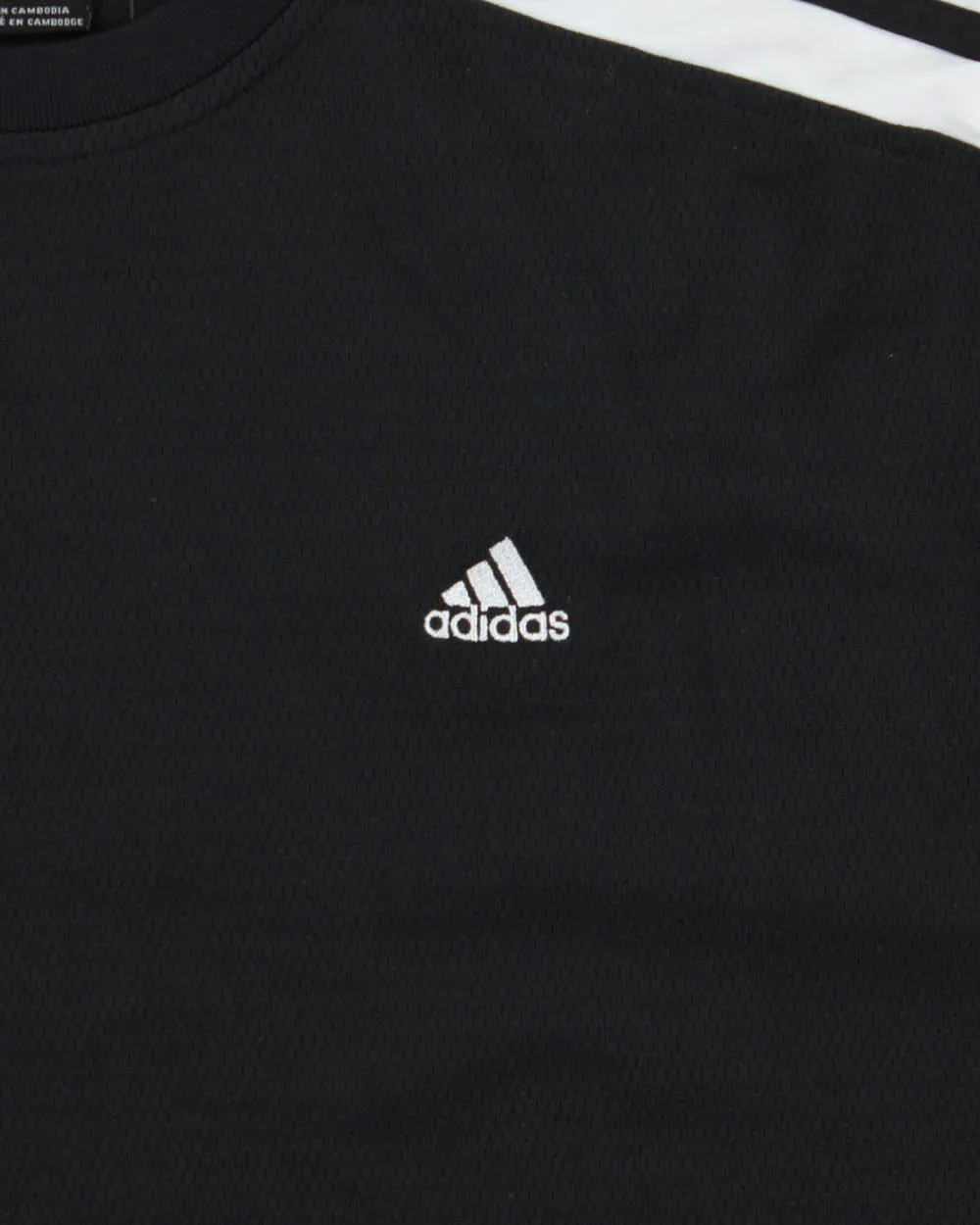 Vintage Y2K 00s Adidas Heavyweight Embroidered 3-Stripe Crewneck Active T-Shirt - L sold by Rokit product image thumbnail 4