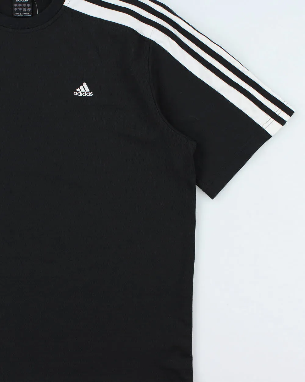 Vintage Y2K 00s Adidas Heavyweight Embroidered 3-Stripe Crewneck Active T-Shirt - L sold by Rokit product image thumbnail 3