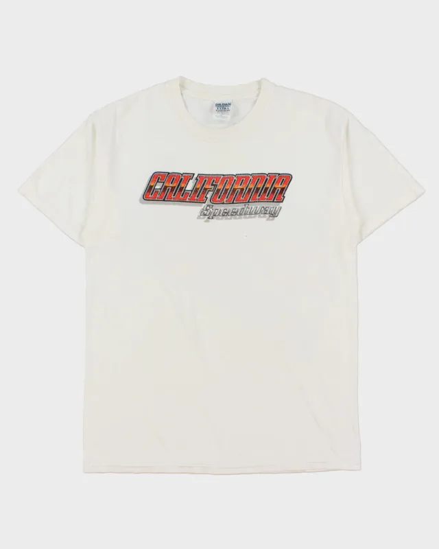 Vintage Y2K 00s California Speedway Heavyweight Gildan Ultra Crewneck T-Shirt - M made by Rokit
